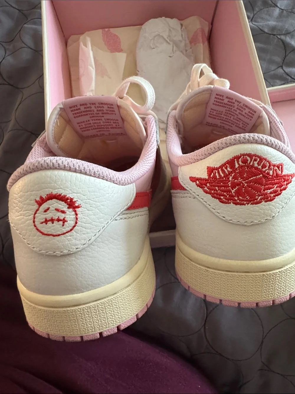 Travis Scott x Air Jordan Retro 1 Low OG ‘Sail Tropical Pink’ Size 4